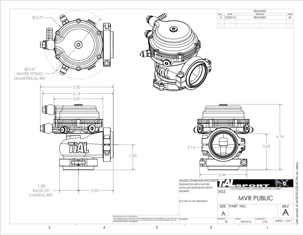 TiALSport MV-R 44mm Wastegate