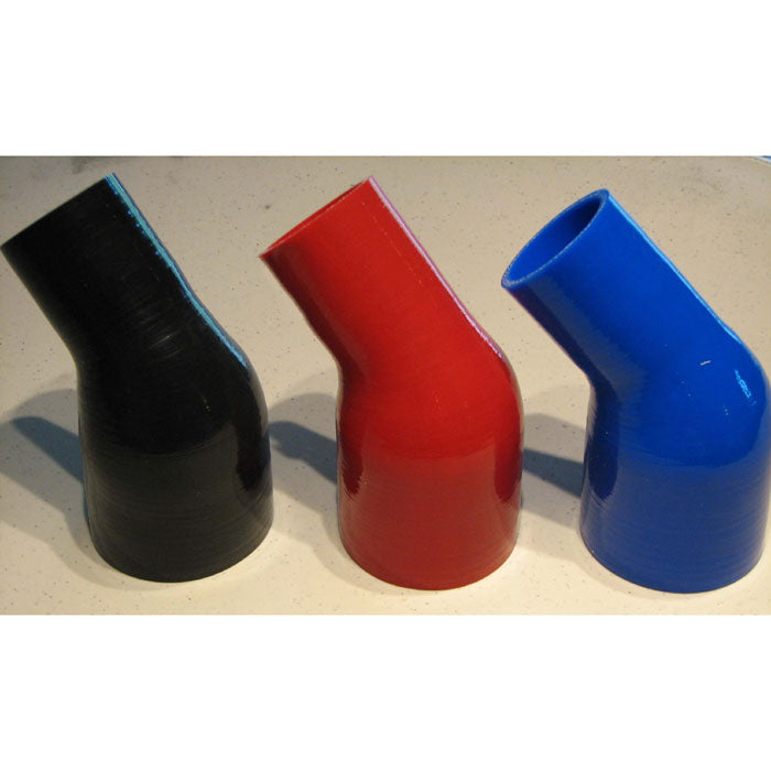 2.25"< 3" Silicone Hose Transition Elbow (black)