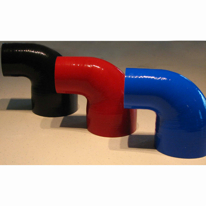 3.5"<4" Silicone Hose Transition Elbow (Black)