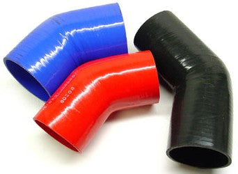 2.75" Silicone hose 45 degree connector elbow (Black)