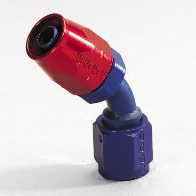 Fitting, Hose End, 45 Degree, -6 AN Hose to Female -6 AN, Alumin