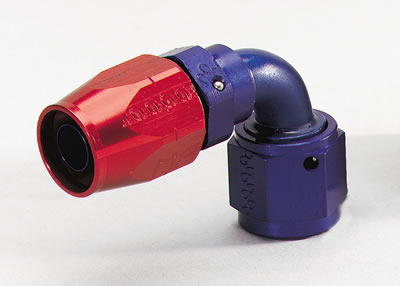 Fitting, Hose End, 90 Degree, -6 AN Hose to Female -6 AN, Alumin