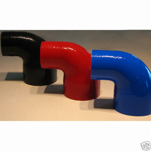 2.5"-2.75" Silicone Hose Transition Elbow (black)