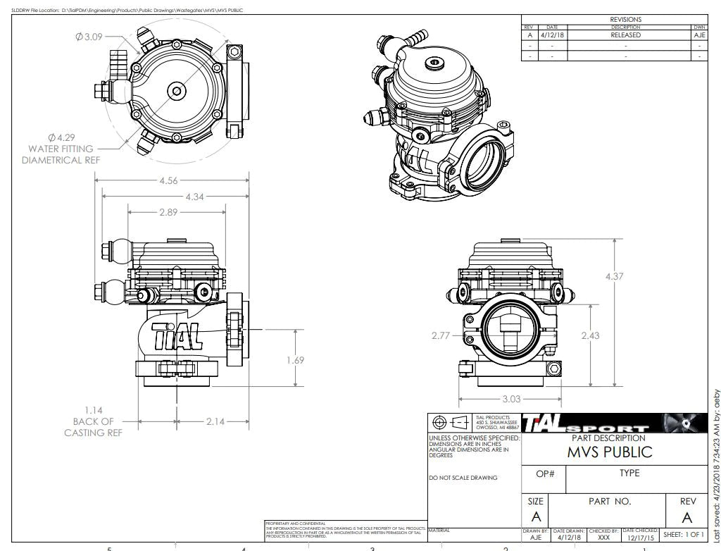 TiALSport MV-S 38mm Wastegate