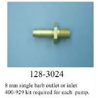 Walbro Fitting 8mm single barb outlet or inlet