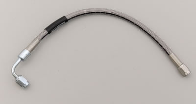 Oil Feed -4AN Stainless Steel 24" Line with 90 bend